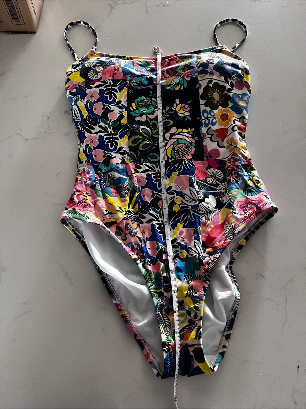 Johnny Was Layla Spaghetti Strap One Piece Floral Swimsuit Sm - Picture 16 of 16